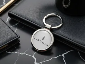 Lincoln Portachiavi Immagine Foto Stile Metallico 